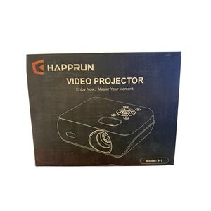 HAPPRUN H1 Video Projector Native 1080P Bluetooth Home Theater Portable NIB